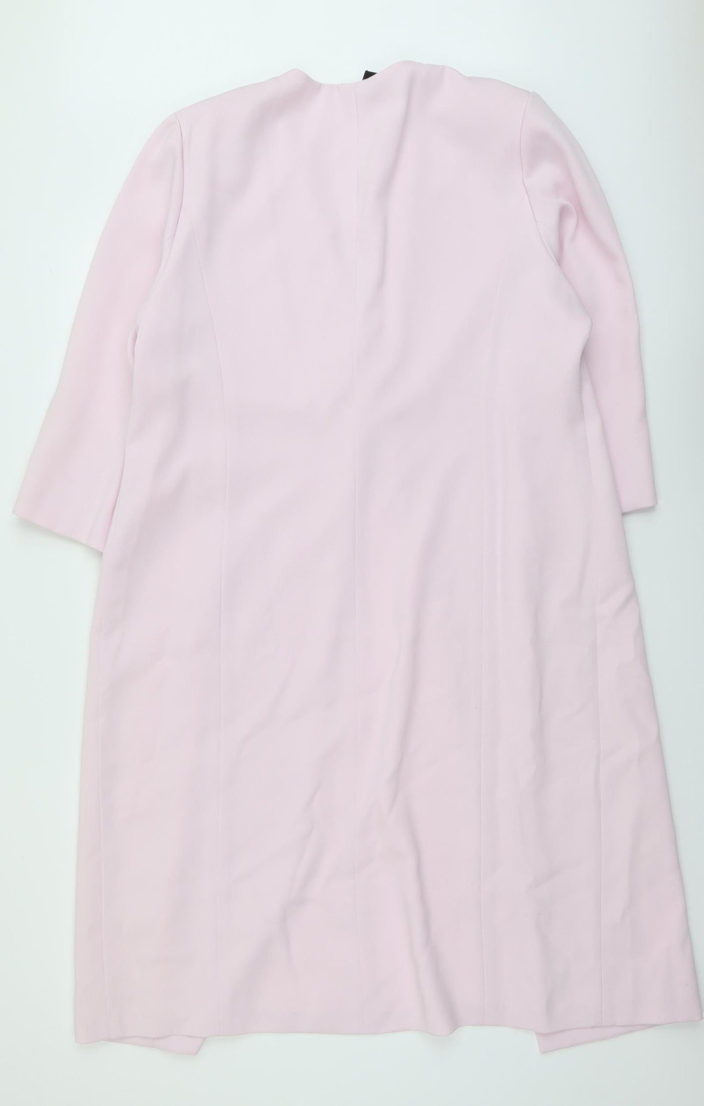 Frank Usher Womens Pink Overcoat Coat Size 18 Button