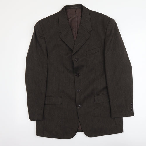 Ciro Citterio Mens Brown Wool Jacket Suit Jacket Size L Regular