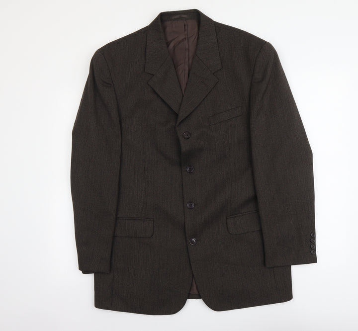 Ciro Citterio Mens Brown Wool Jacket Suit Jacket Size L Regular