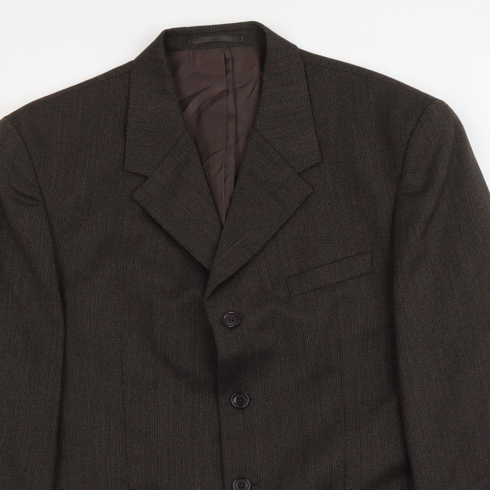 Ciro Citterio Mens Brown Wool Jacket Suit Jacket Size L Regular