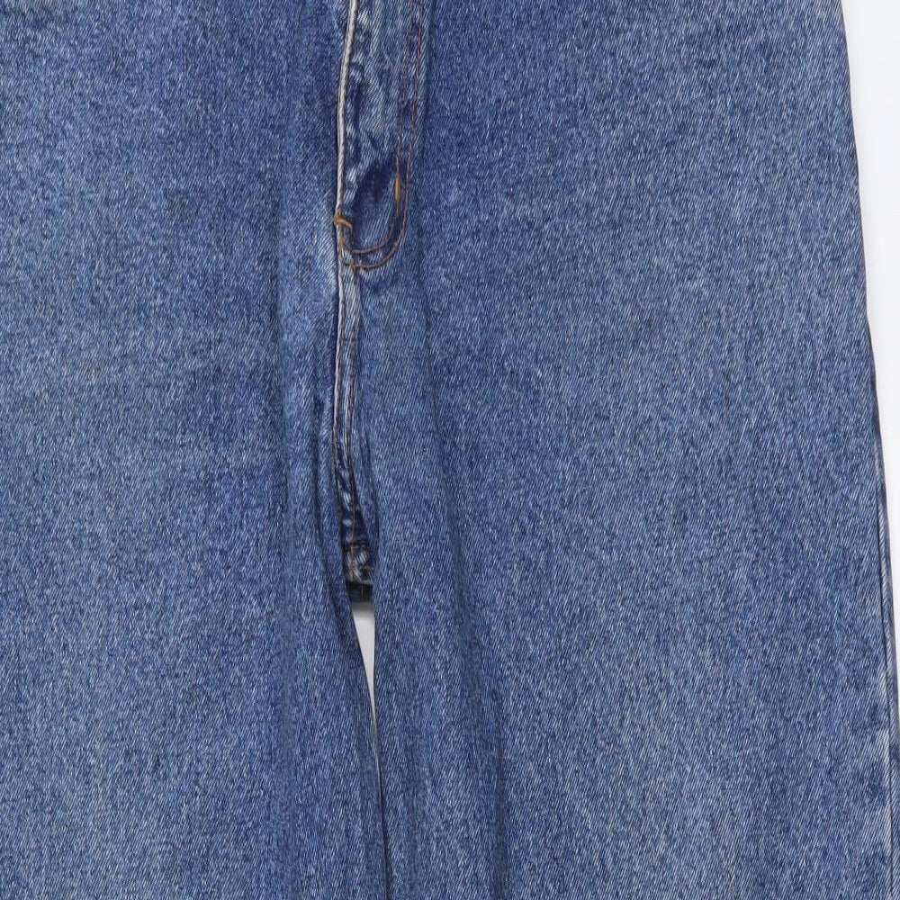 Gold Award Womens Blue Cotton Mom Jeans Size 38 in L29 in Regular Button