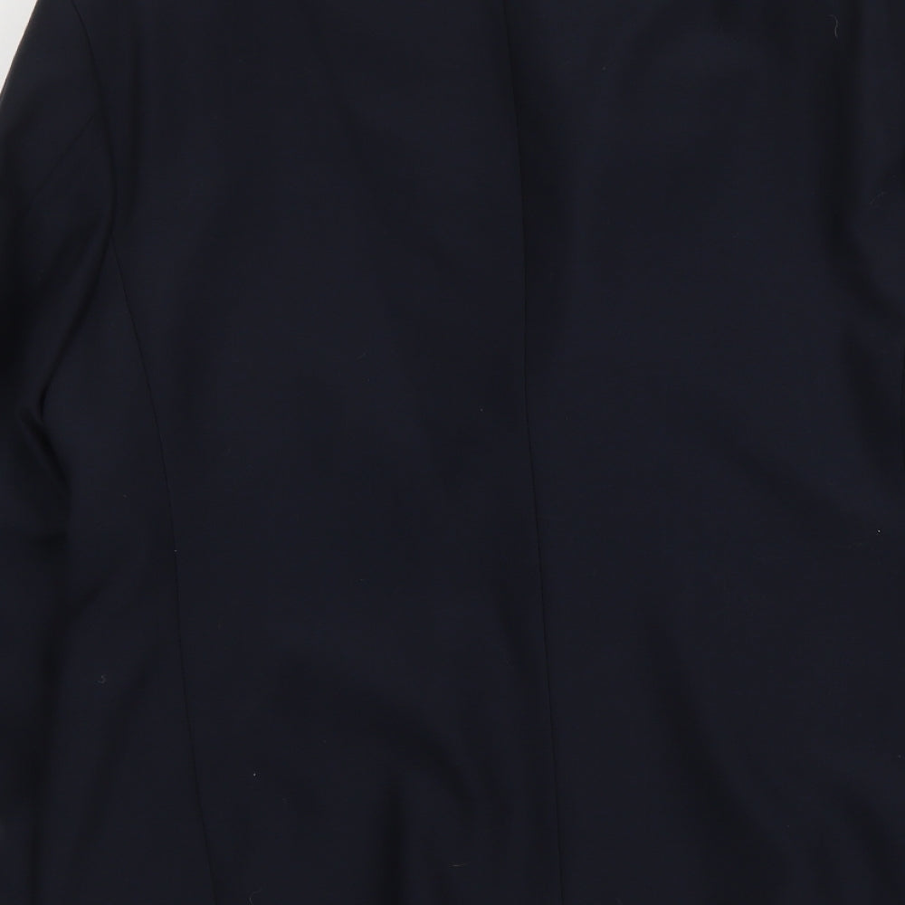 Fletcher Jones Mens Blue Polyester Jacket Suit Jacket Size L Regular