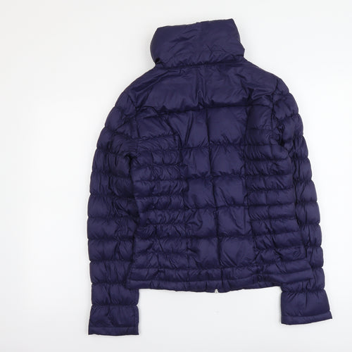 Harvey&Jones Womens Blue Quilted Jacket Size 10 Zip