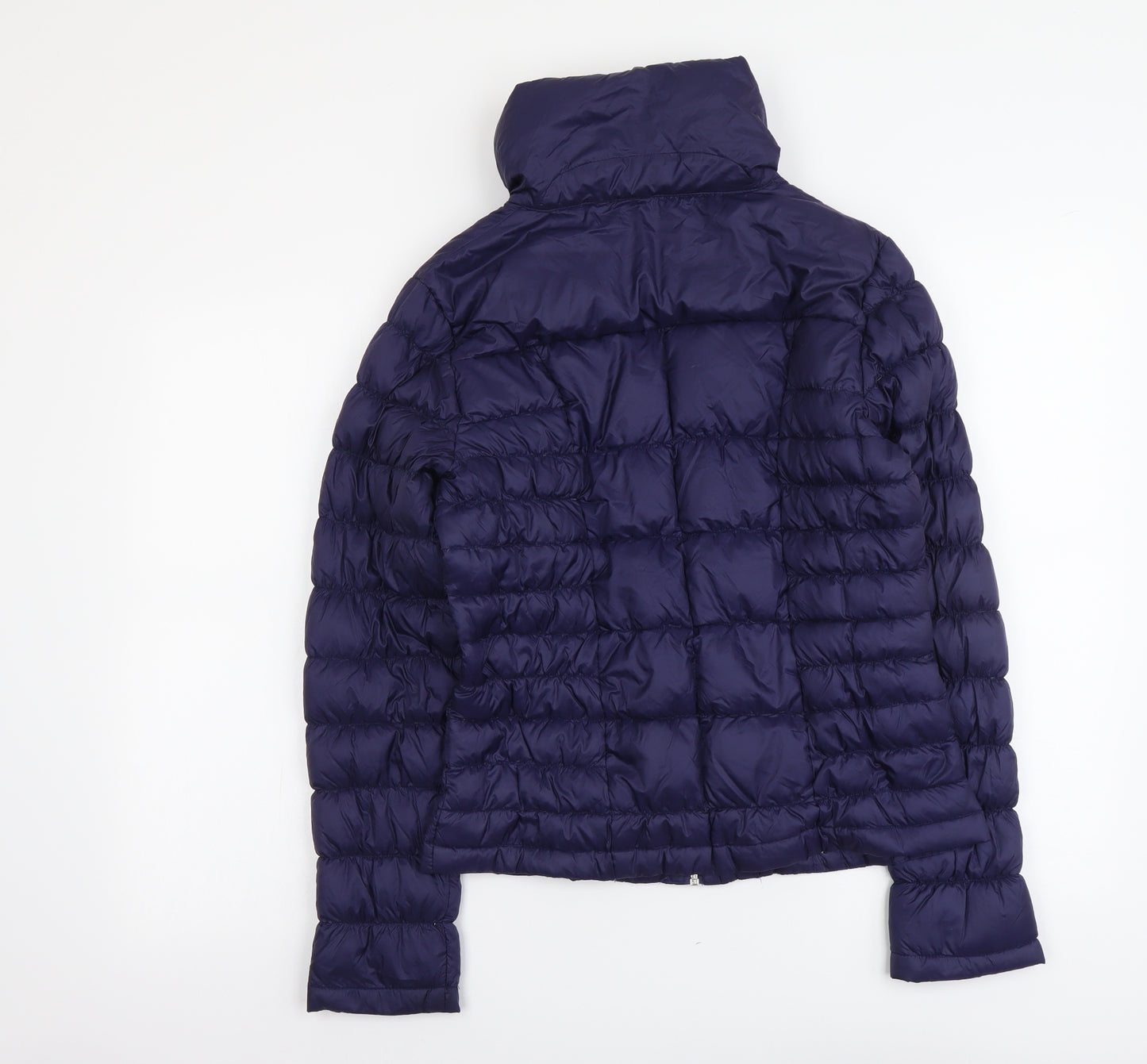 Harvey&Jones Womens Blue Quilted Jacket Size 10 Zip