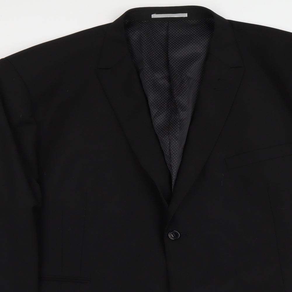 Skopes Mens Black Polyester Jacket Suit Jacket Size 3XL Regular