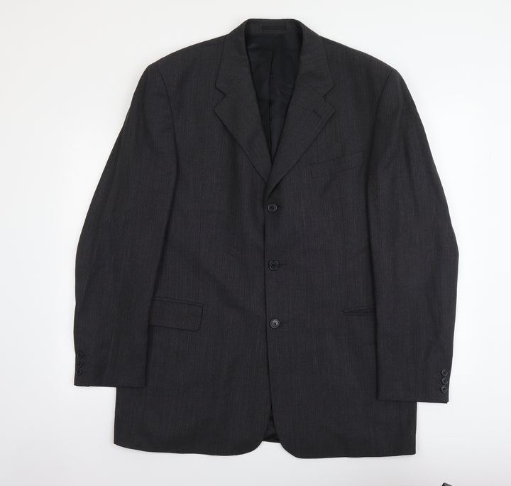 NEXT Mens Grey Polyester Jacket Suit Jacket Size L Regular