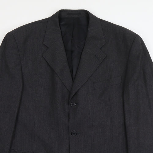 NEXT Mens Grey Polyester Jacket Suit Jacket Size L Regular