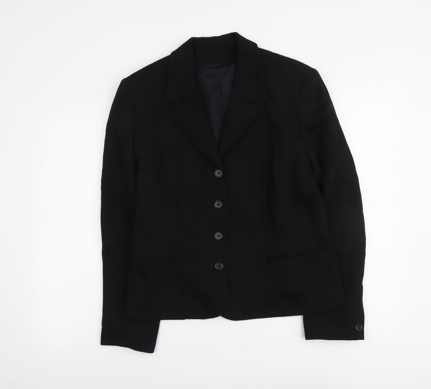 Austin Reed Womens Black Polyester Jacket Blazer Size 4XL
