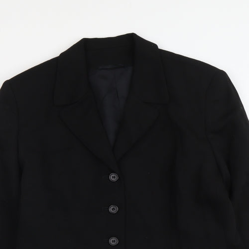 Austin Reed Womens Black Polyester Jacket Blazer Size 4XL
