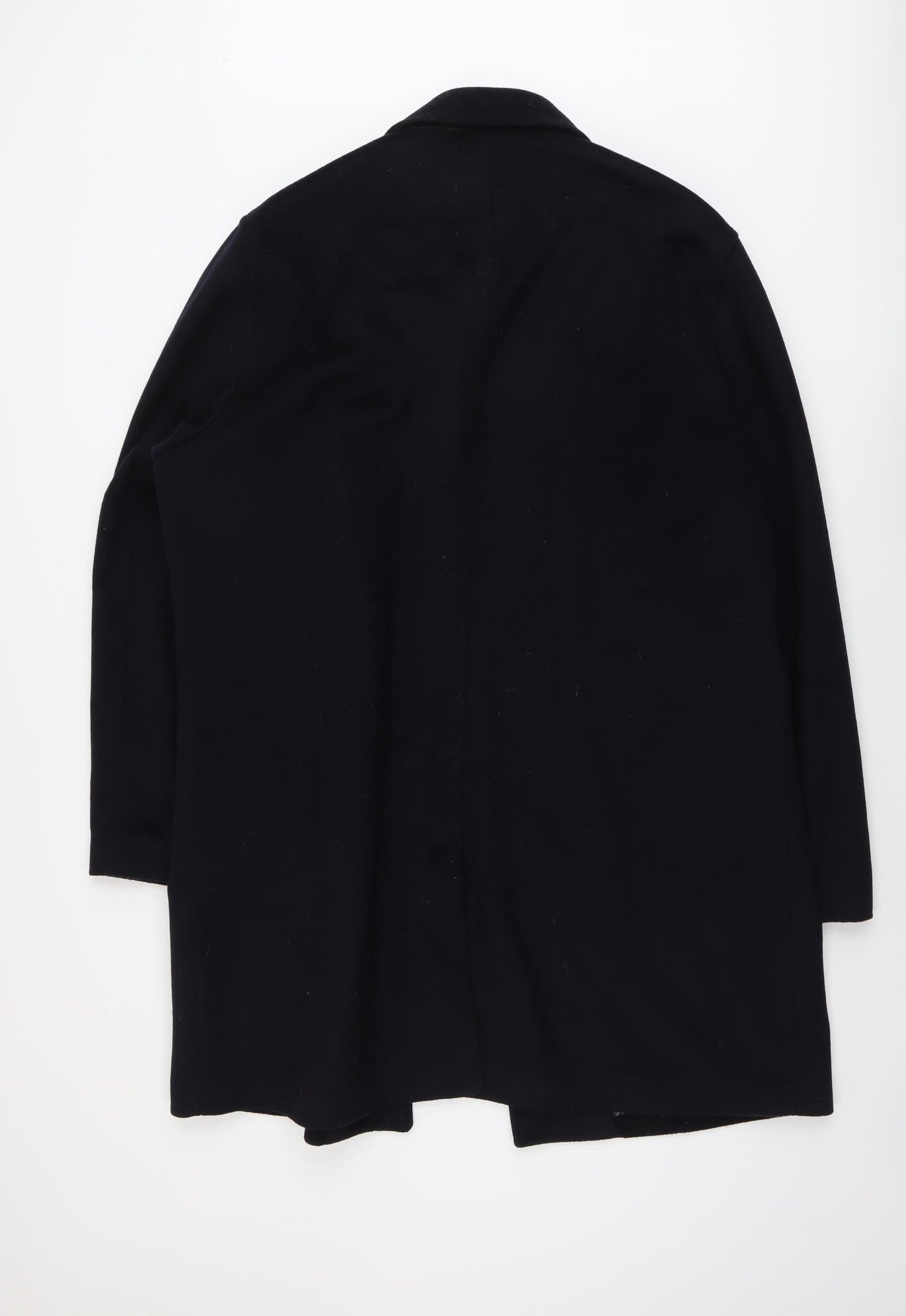 Marks and Spencer Mens Blue Overcoat Coat Size 2XL Button