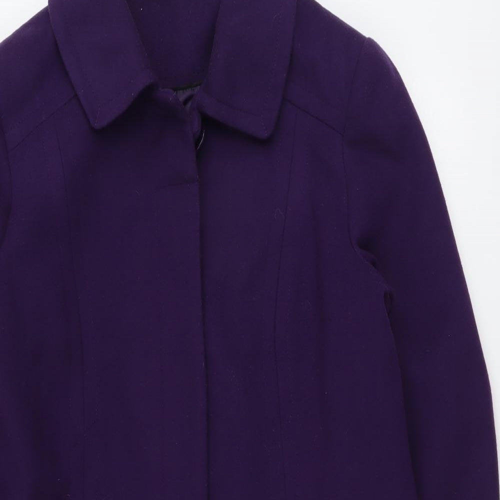 Bonmarché Womens Purple Overcoat Coat Size 18 Button