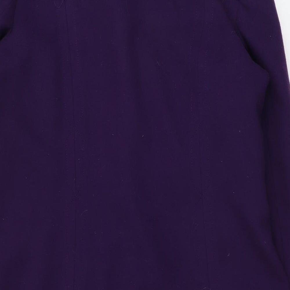 Bonmarché Womens Purple Overcoat Coat Size 18 Button