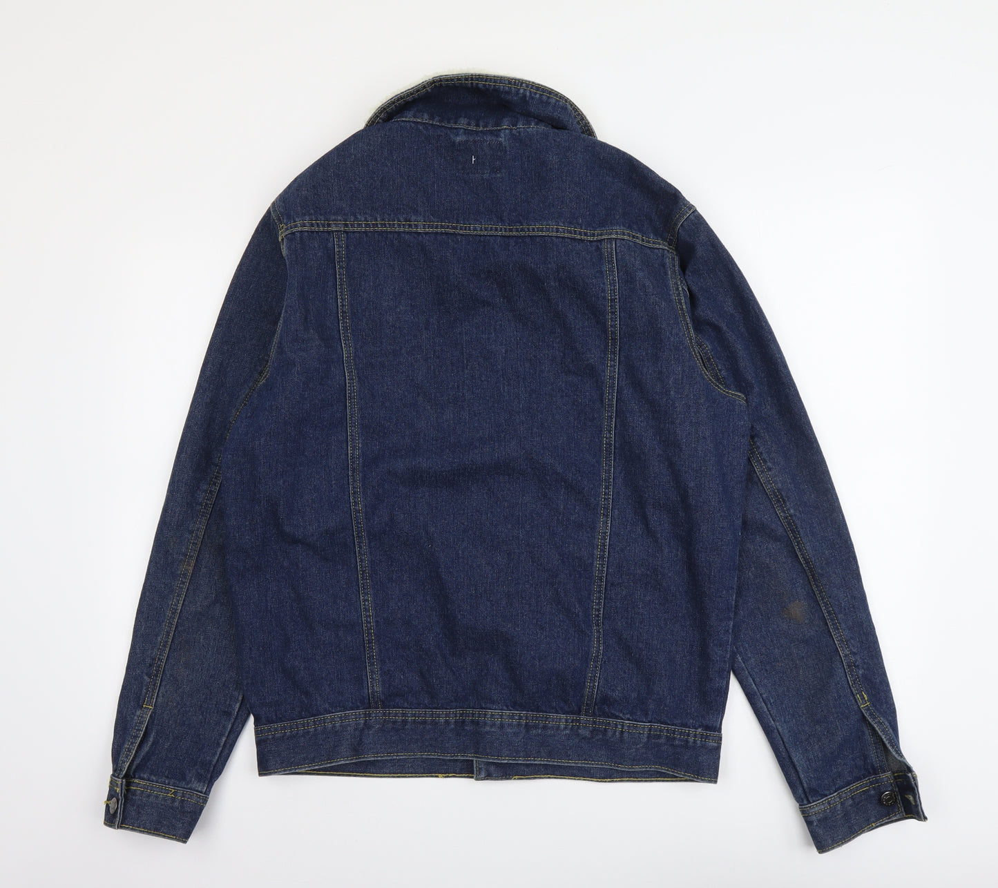 Boohoo Mens Blue Jacket Size L Button