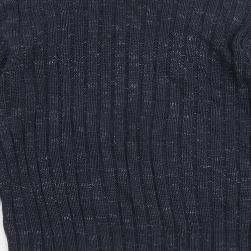 Tom Hagan Mens Blue Round Neck Acrylic Pullover Jumper Size L Long Sleeve
