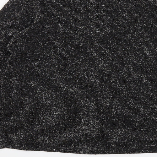 H&M Womens Black Scoop Neck Polyester Pullover Jumper Size XS