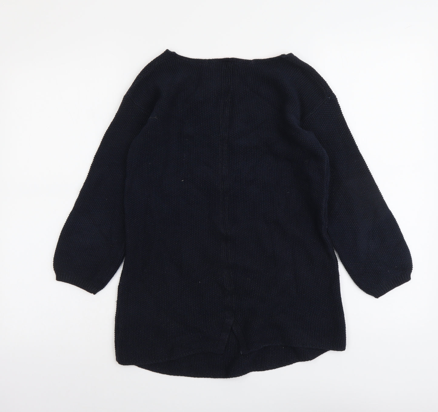 NEXT Womens Blue V-Neck Cotton Pullover Jumper Size 8