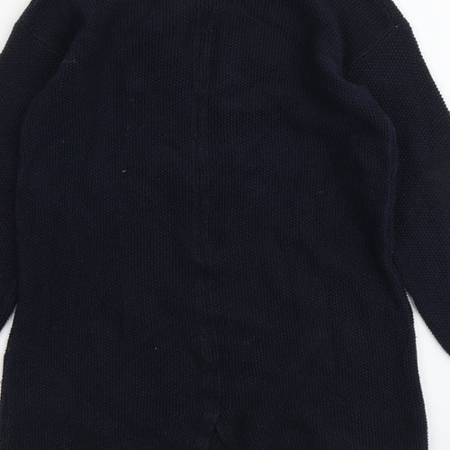 NEXT Womens Blue V-Neck Cotton Pullover Jumper Size 8