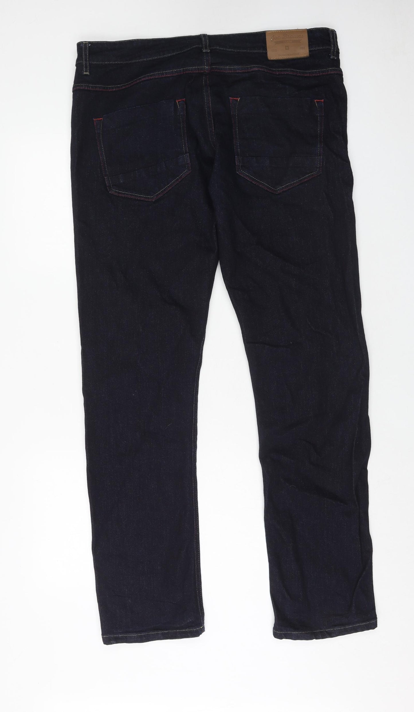 Joe Brown Mens Blue Cotton Skinny Jeans Size 36 in Regular Button - Long Length