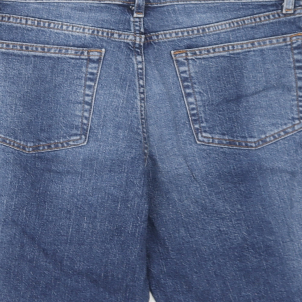 H&M Mens Blue Cotton Bermuda Shorts Size 28 in Regular Zip