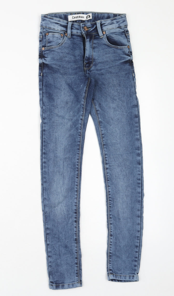 Cost:bart Womens Blue Cotton Skinny Jeans Size 24 in Regular Zip