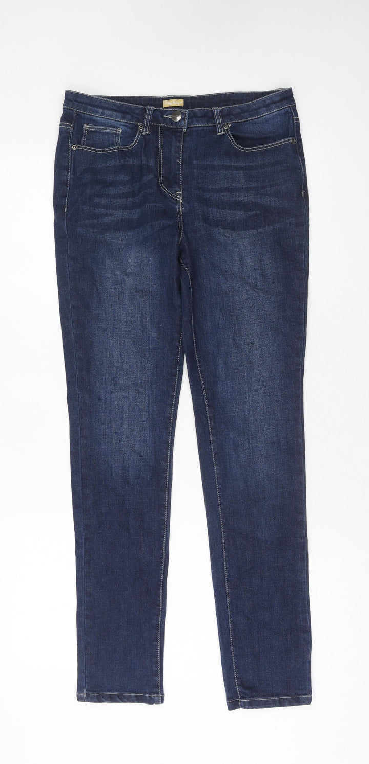 Philippe Matignon Womens Blue Cotton Skinny Jeans Size S Regular Zip
