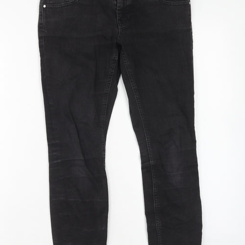 ASOS Womens Black Cotton Skinny Jeans Size 28 in L28 in Regular Zip