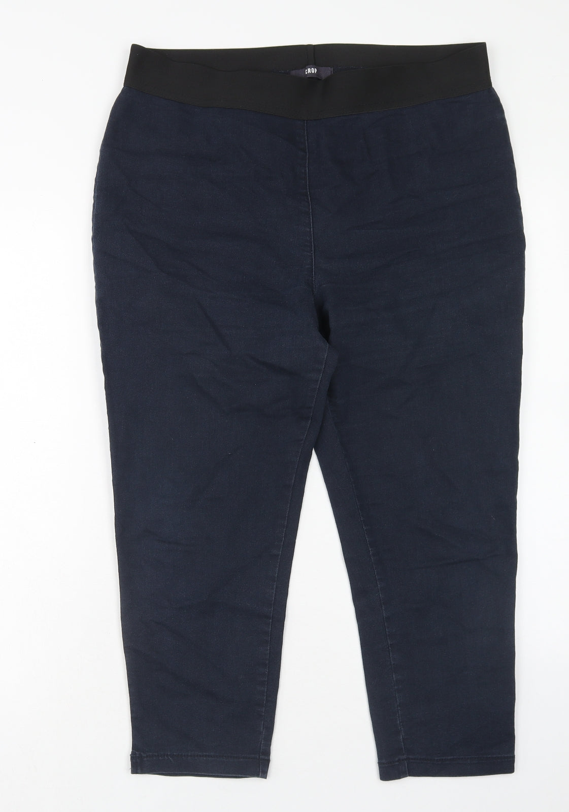 Marks and Spencer Womens Blue Cotton Jegging Jeans Size 16 Regular - Cropped