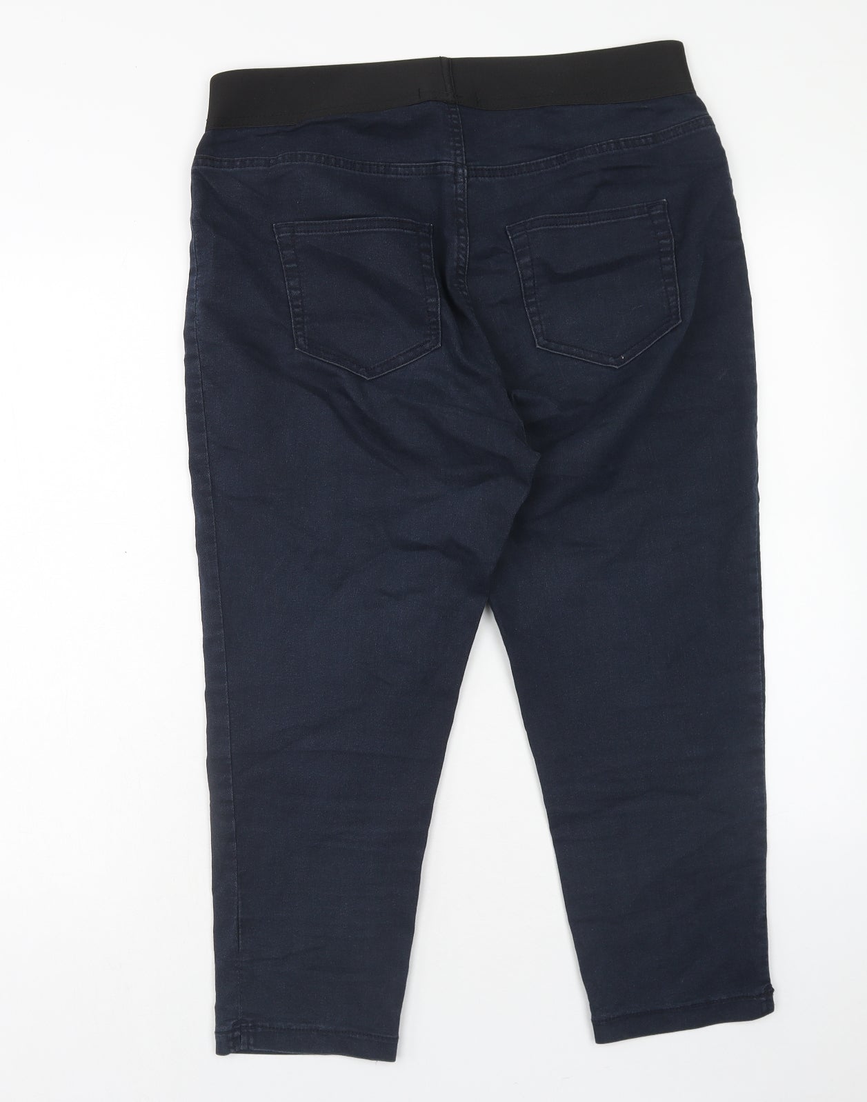 Marks and Spencer Womens Blue Cotton Jegging Jeans Size 16 Regular - Cropped