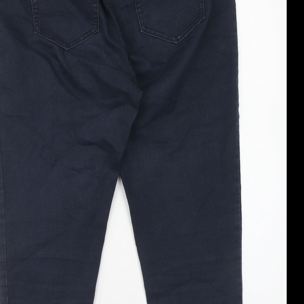 Marks and Spencer Womens Blue Cotton Jegging Jeans Size 16 Regular - Cropped