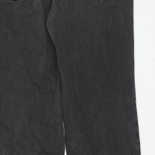 Dorothy Perkins Womens Grey Cotton Straight Jeans Size 10 Regular Zip