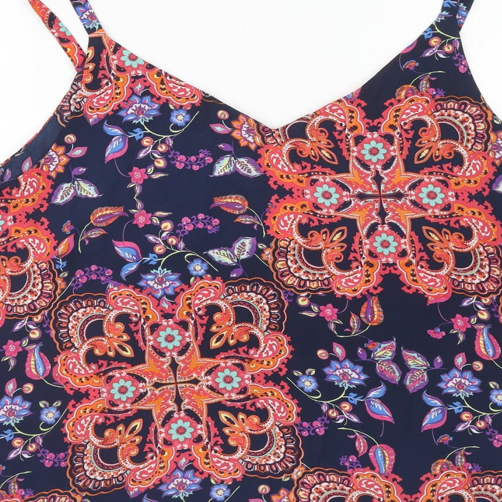 George Womens Multicoloured Geometric Polyester Camisole Tank Size 22 V-Neck