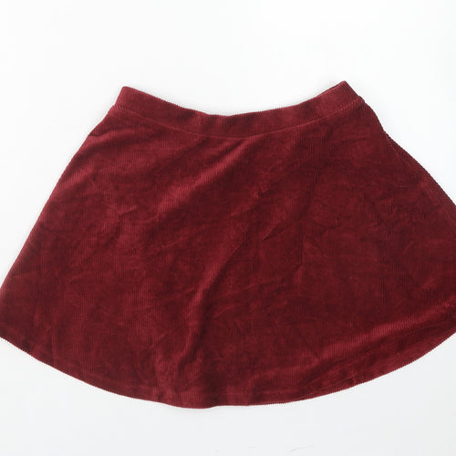 FOREVER 21 Womens Red Cotton Swing Skirt Size S