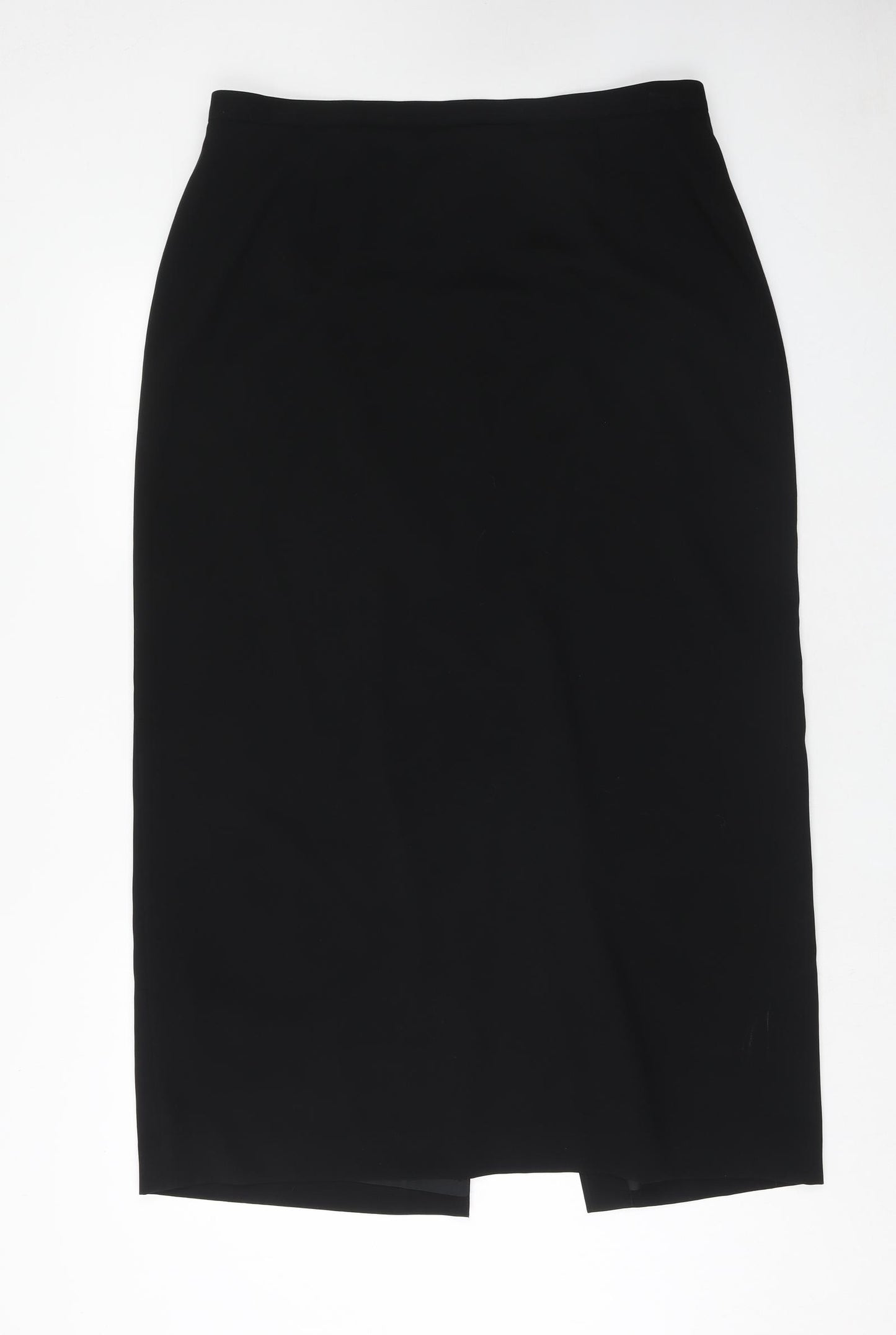 Laura Ashley Womens Black Polyester Straight & Pencil Skirt Size 18 Zip