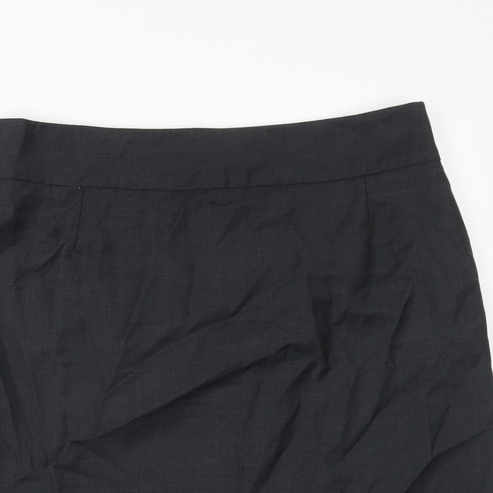 TM Lewin Womens Grey Wool Straight & Pencil Skirt Size 10 Zip