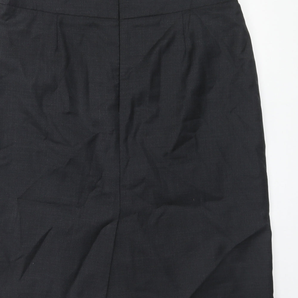 TM Lewin Womens Grey Wool Straight & Pencil Skirt Size 10 Zip