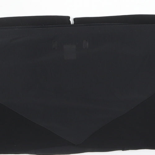 Topshop Womens Black Polyester Cropped Blouse Size 10 Off the Shoulder