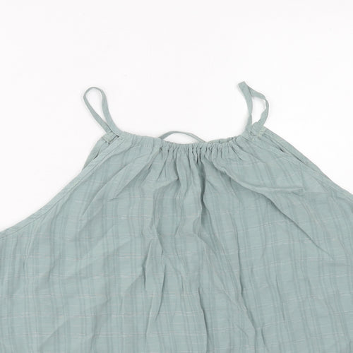 SheIn Womens Green Polyester Basic Tank Size L Round Neck