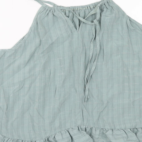 SheIn Womens Green Polyester Basic Tank Size L Round Neck