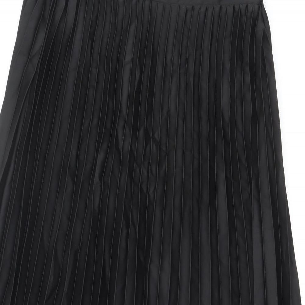 Primark Womens Black Polyester Pleated Skirt Size 12