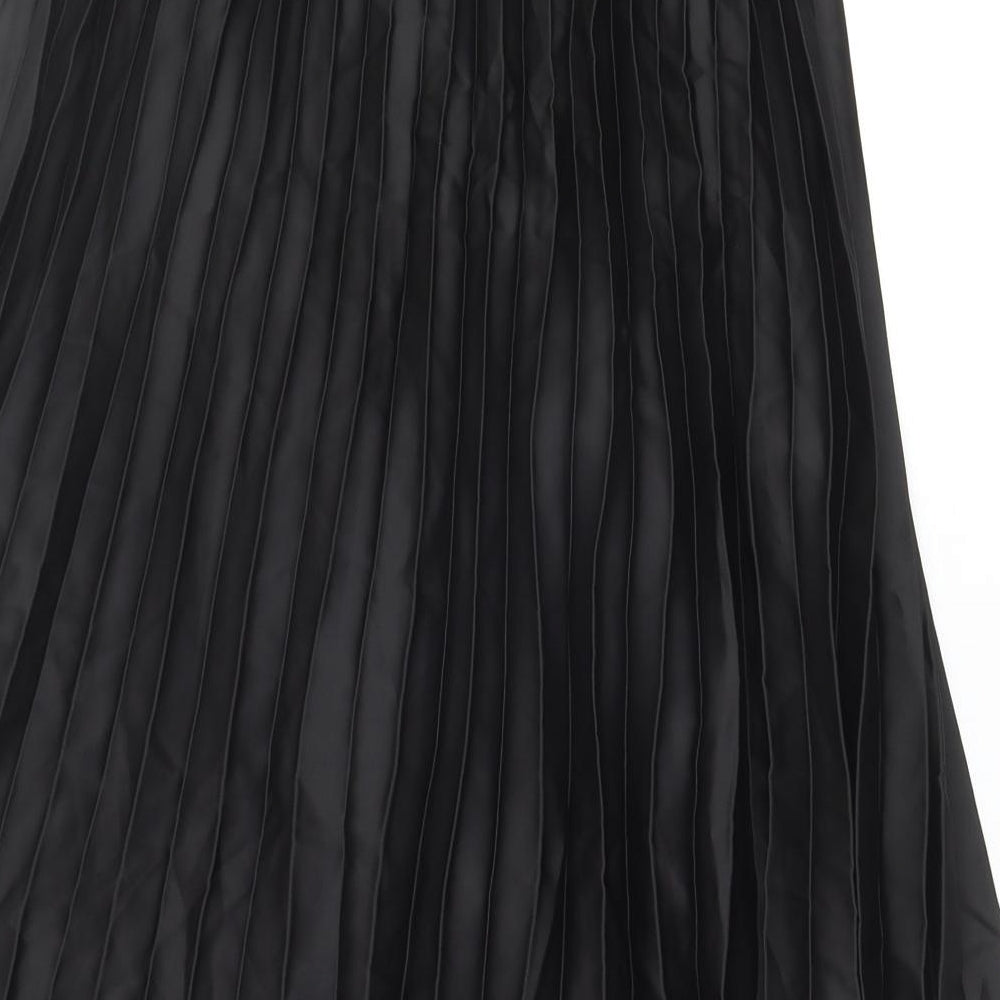 Primark Womens Black Polyester Pleated Skirt Size 12