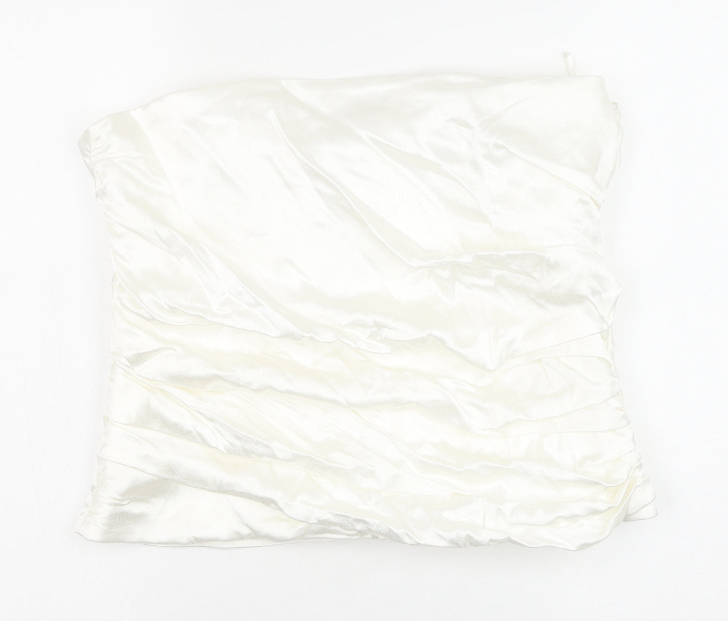Zara Womens White Polyester Cropped Blouse Size 2XL Off the Shoulder