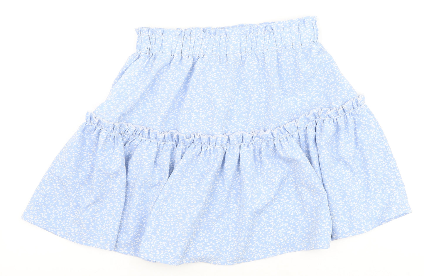SheIn Womens Blue Floral Polyester Skater Skirt Size S