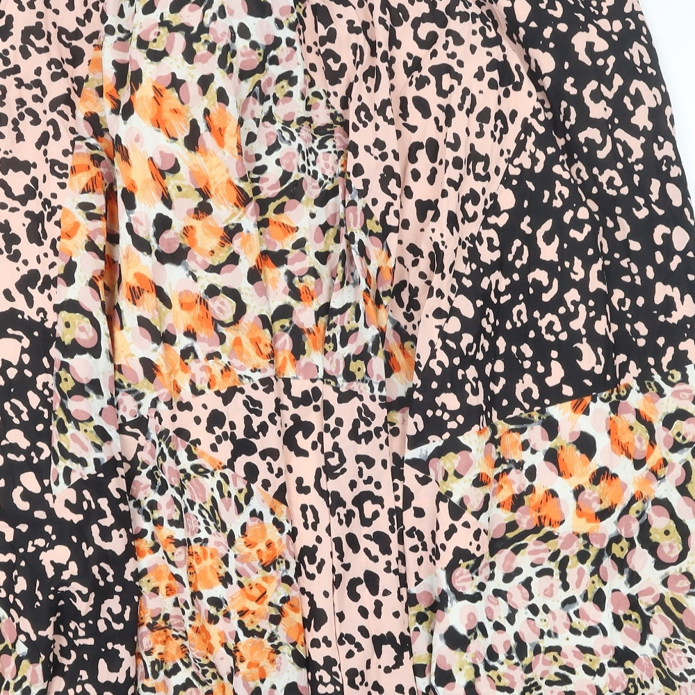 Marks and Spencer Womens Ivory Animal Print Polyester Swing Skirt Size 20 - Leopard Pattern