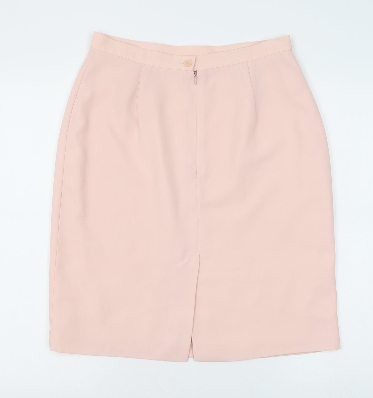 NEXT Womens Pink Polyester Straight & Pencil Skirt Size 14 Zip