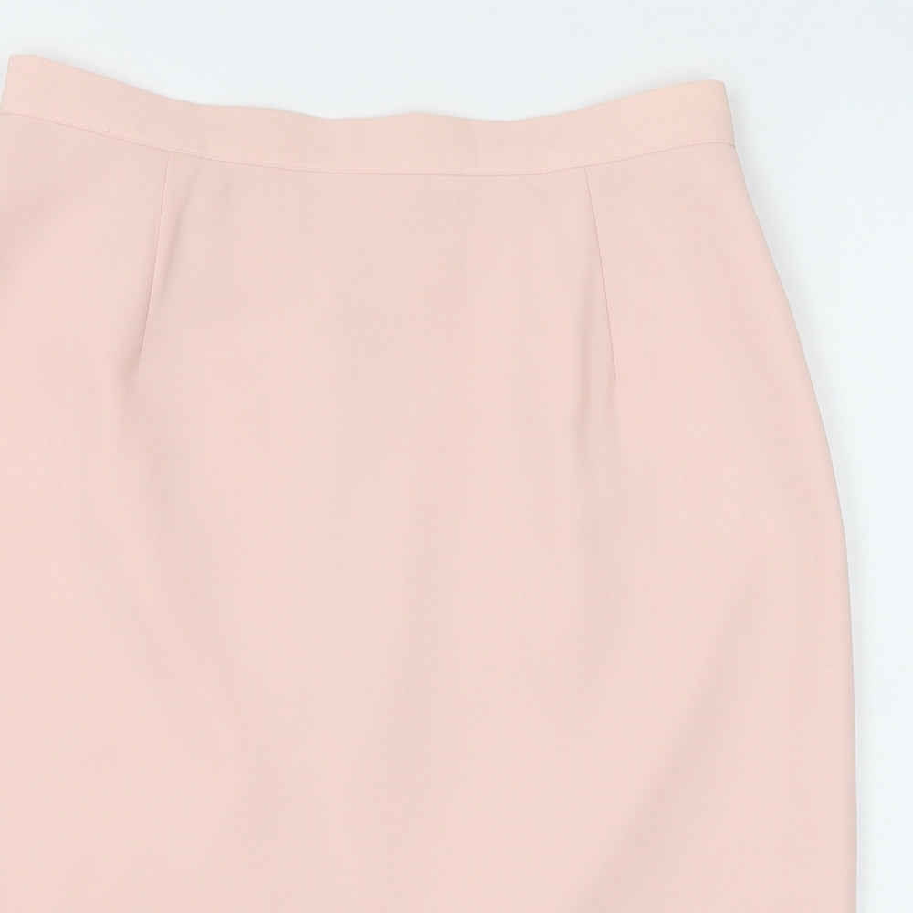 NEXT Womens Pink Polyester Straight & Pencil Skirt Size 14 Zip