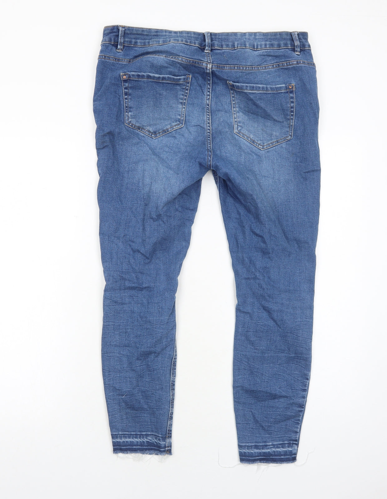 New Look Womens Blue Cotton Jegging Jeans Size 12 Regular