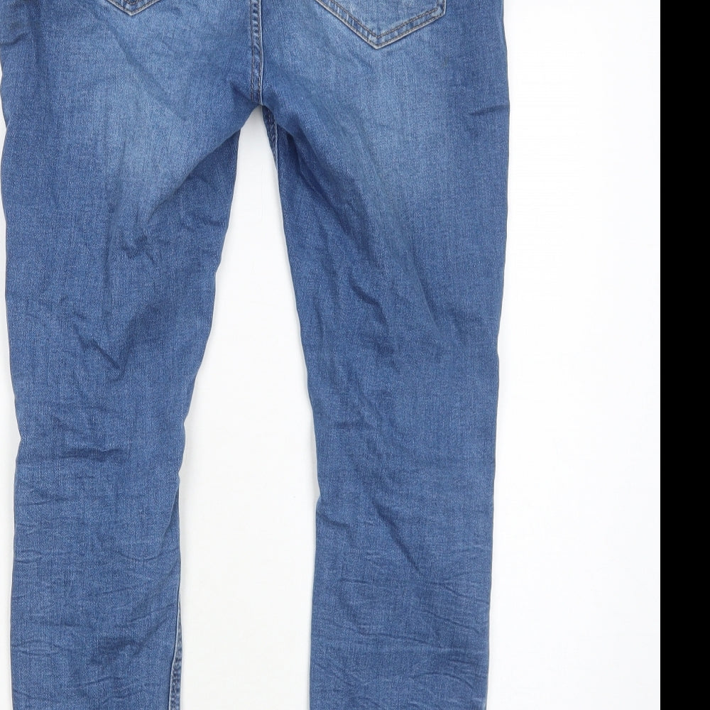 New Look Womens Blue Cotton Jegging Jeans Size 12 Regular