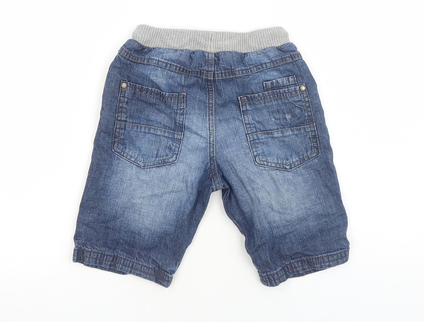 George Boys Blue Cotton Bermuda Shorts Size 7-8 Years Regular