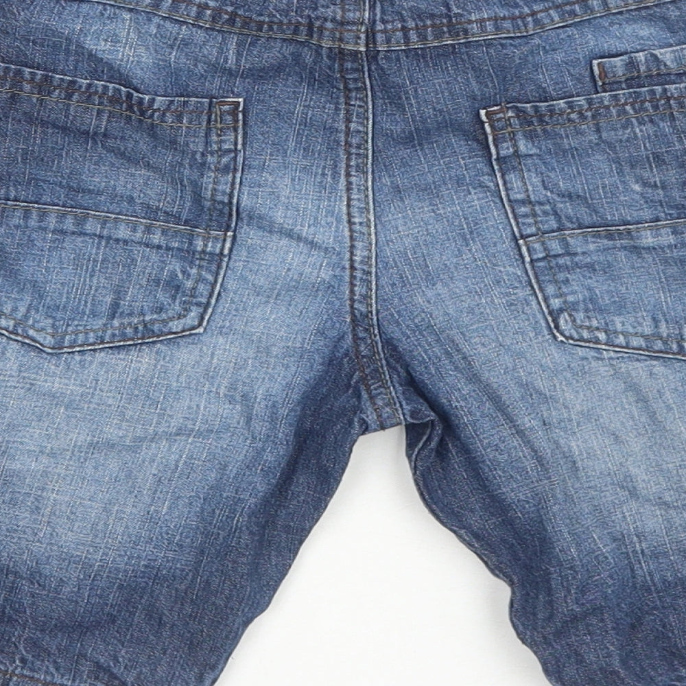 George Boys Blue Cotton Bermuda Shorts Size 7-8 Years Regular