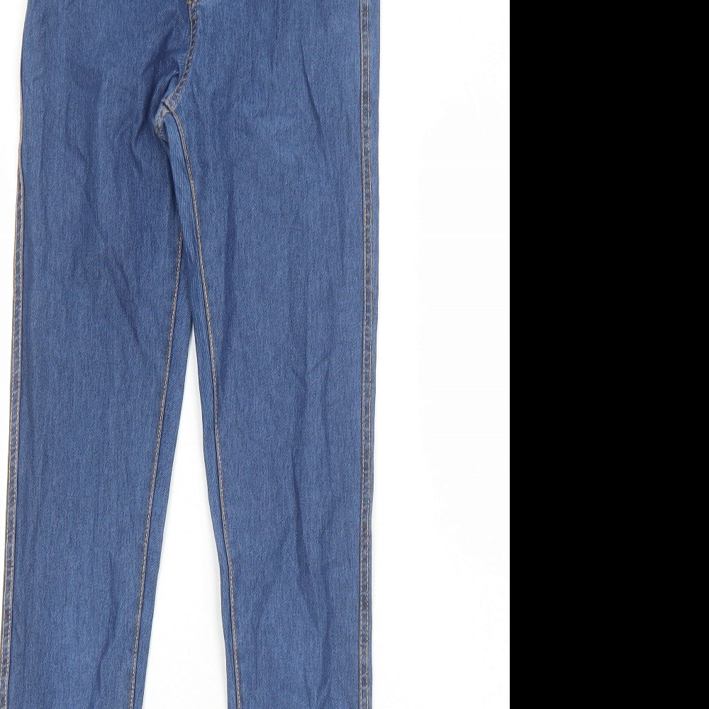 H&M Girls Blue Cotton Jegging Jeans Size 12-13 Years Regular Pullover